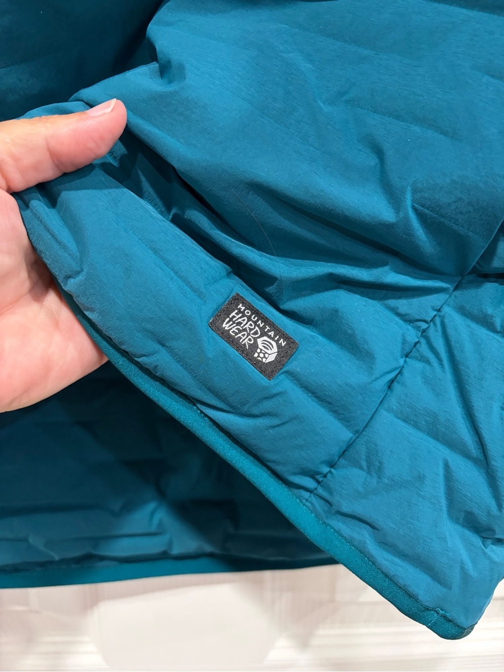Mountain Hardwear Women's Medium Stretchdown Light Pullover Hoody Teal NWT - Picture 6 of 9